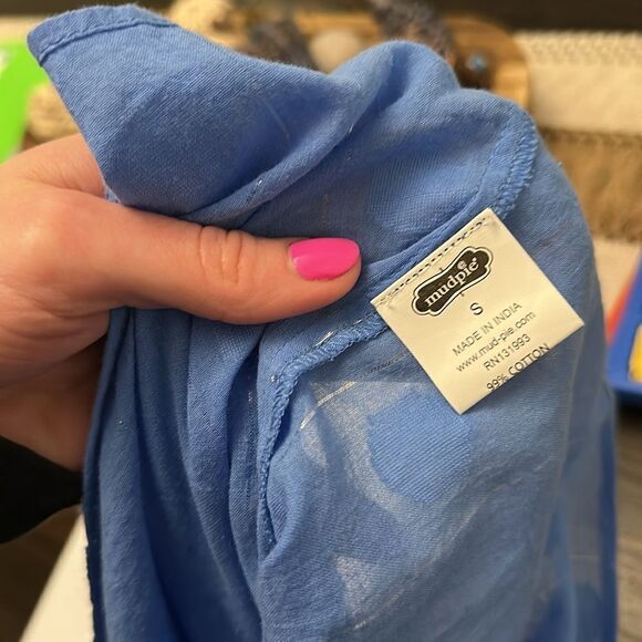 Mud Pie Gorgeous Blue Rhinestone Embellished Swimsuit Coverup Tunic Dress - Picture 5 of 6